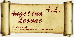 Angelina Leovac vizit kartica